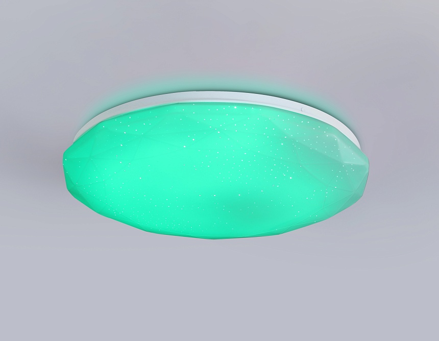 FZ417 WH белый IP20 46W 3000K-6500K+RGB D380*60 (ПДУ ИК)