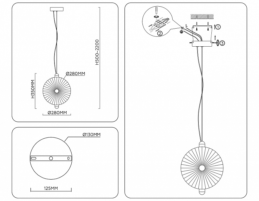 LH31147 BS/CL латунь/прозрачный 13W 3000K 280*60*350