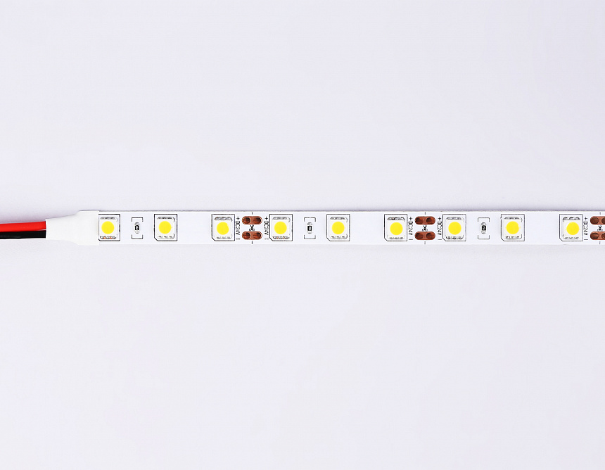 GS4001 5050 60Led/ 14.4W m/ 24V IP20 3000K/ 5000*10*1.87mm (2 конт.)