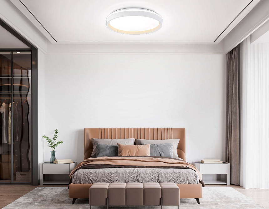 FZ607 WH/GD белый/золото IP20 66W 3000K-6500K+RGB D490*85 (ПДУ ИК)