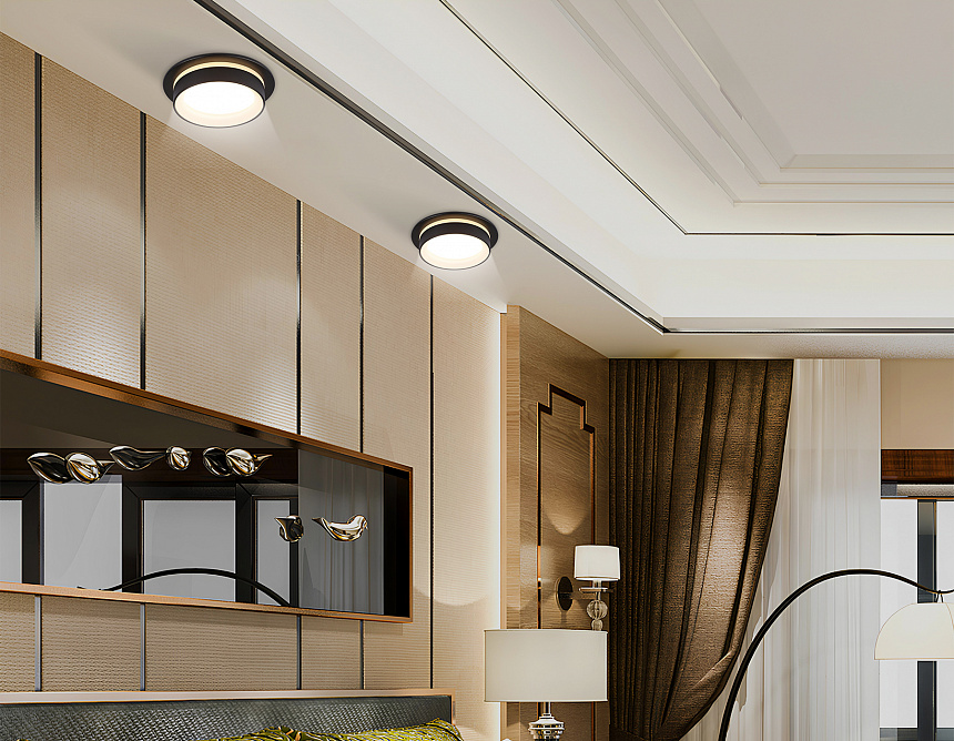 TN6708 BK черный IP44 GX53 max 15W D105*45