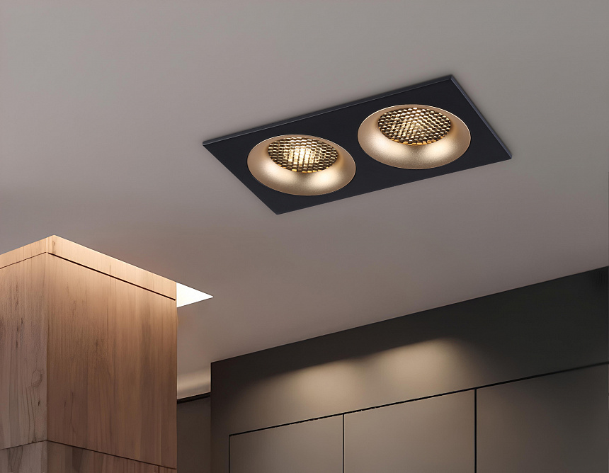 TN102735/2 BK/GD черный/золото GU5.3 175*92*23 TN102735/2 BK/GD черный/золото GU5.3 175*92*23