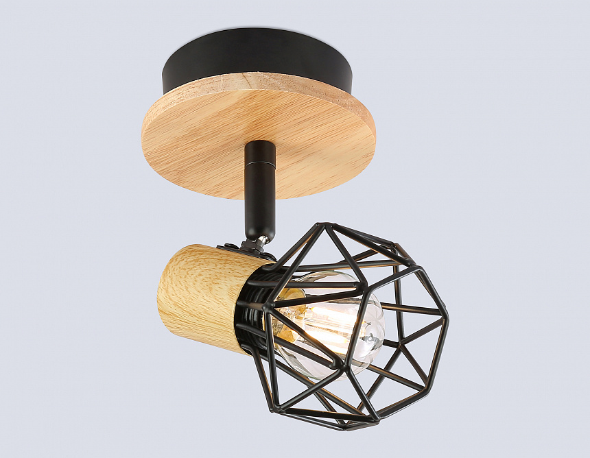 TR8751 BK/WD черный/дерево IP20 E27 D115*175