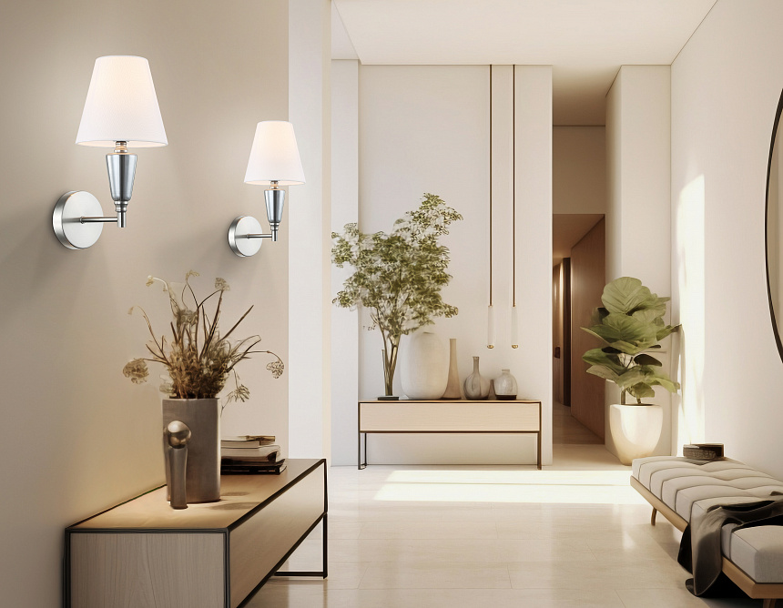 LH75259 SN/FR сатин никель/белый матовый E14 max 40W 210*160*325