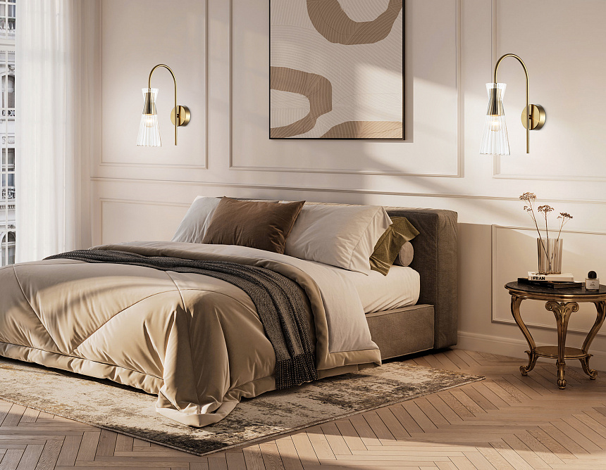 LH55705 BS/CL латунь/прозрачный E14 max 40W 220*90*300