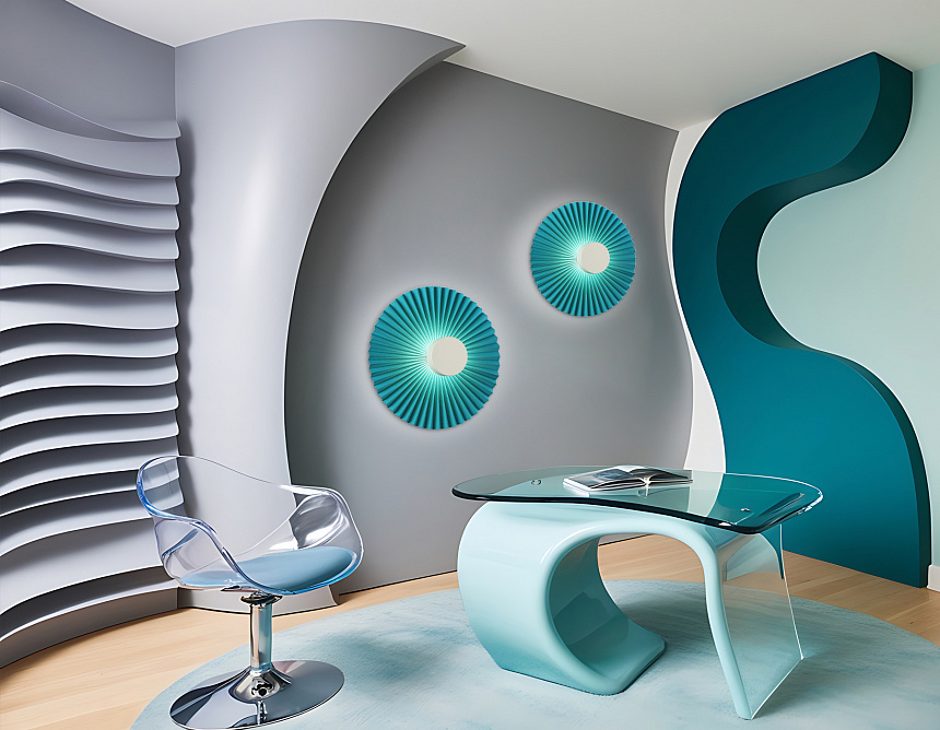 LH72651 WH/GR белый/бирюзовый 6W 3000K D300*100