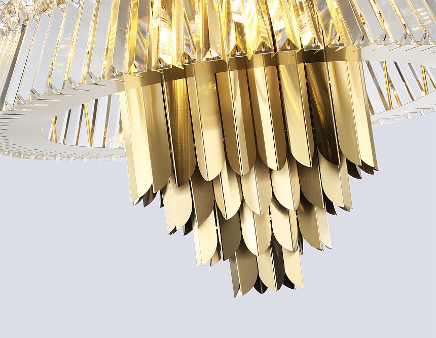 LH41023/18 BS/CL латунь/прозрачный E14*18 max 40W D700*750