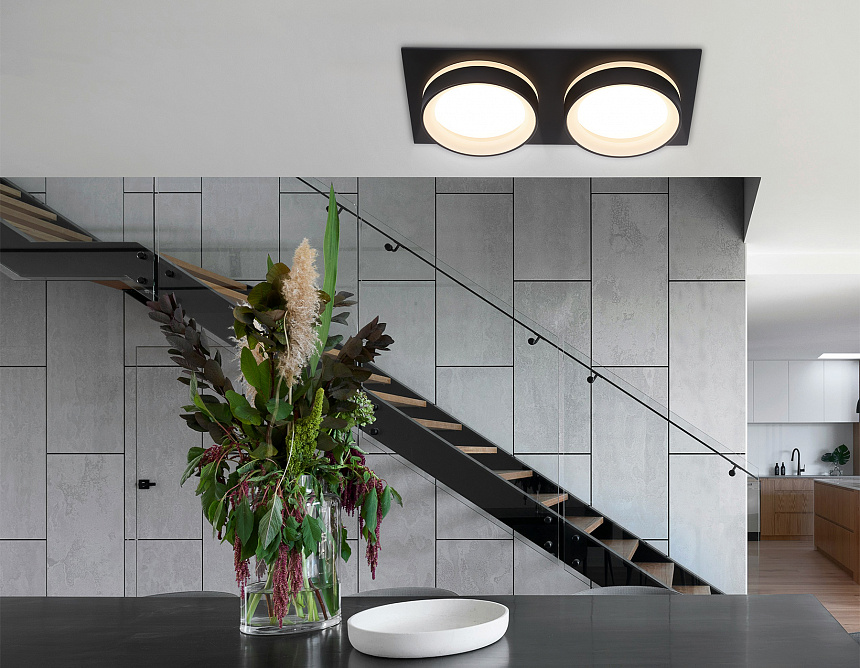 TN6712/2 BK черный IP44 GX53/2 max 15W 210*105*45