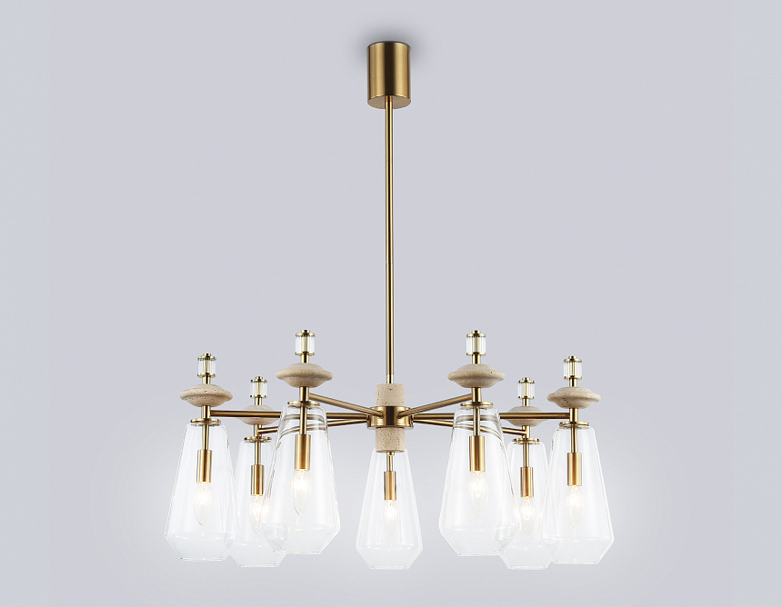 LH53306/7 BS/CL латунь/прозрачный E14*7 max 40W D770*925