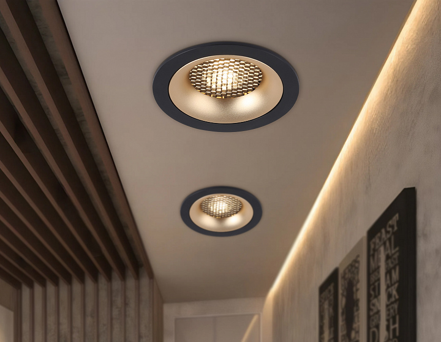 TN102725 BK/GD черный/золото GU5.3 92*92*23