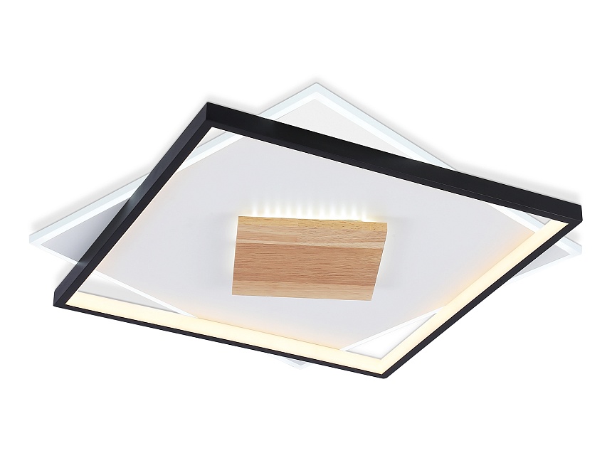 FL4791 WH/BK/WD белый/черный/дерево 77W 3000-6000K 515*515*50 (без ПДУ)