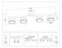 TN71029/4 BK черный GX53/4 max 12W 600*80*140