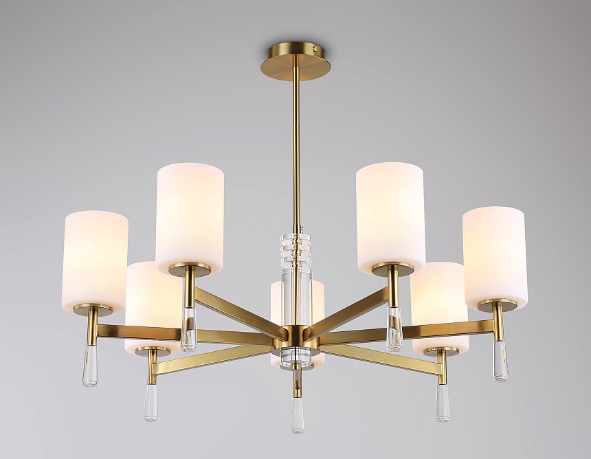 LH56263/7 BS/FR латунь/белый матовый E27/7 max 60W D750*590