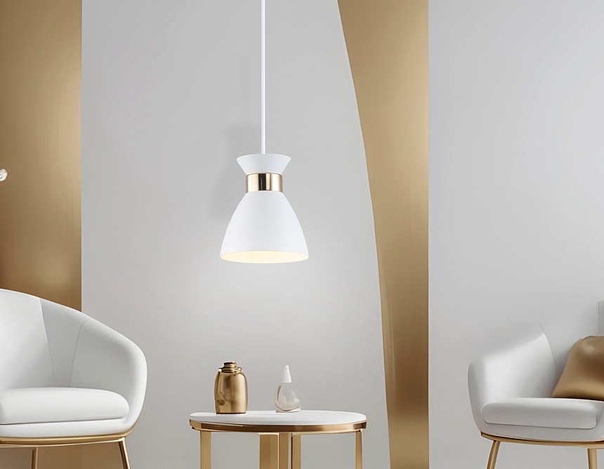 TR8465 WH/FGD белый/золото E27 max 60W D130*1000