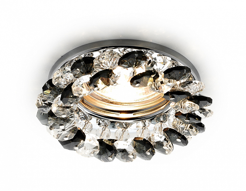 K206 BK/CH хром/черный хрусталь MR16