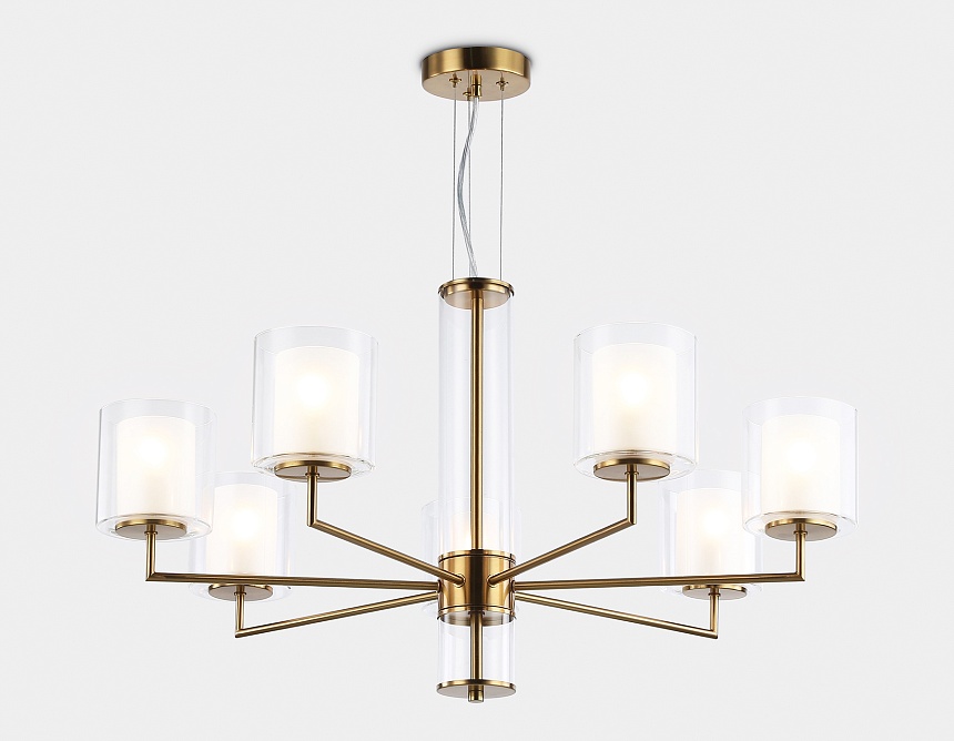 LH56013/7 BS/FR латунь/белый матовый E14*7 max 40W D790*1260