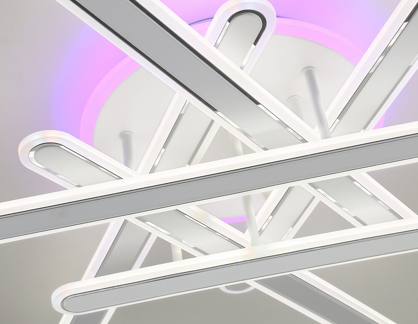 FA8907 WH/CH белый/хром 135W 3000K-6400K+RGB 800*770*160 (ПДУ РАДИО 2.4G)