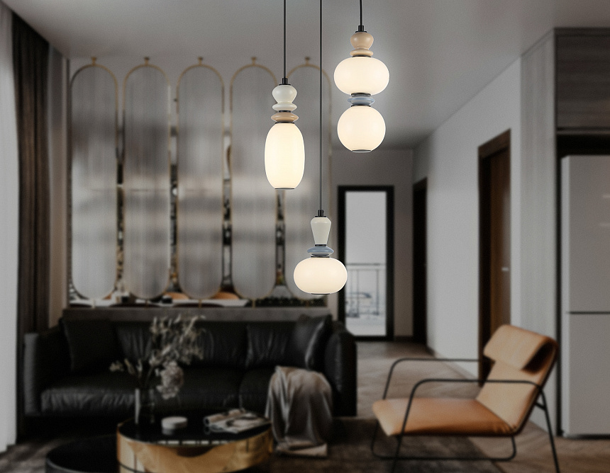 LH53143/3 BK/WH черный/белый 19W 3000K D330*1630