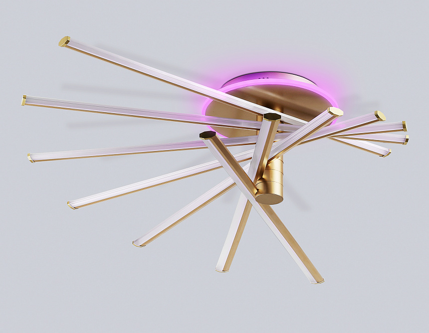 FL6244 GD золото 125W 3000K-6400K+RGB 900*750*230 (ПДУ ИК)