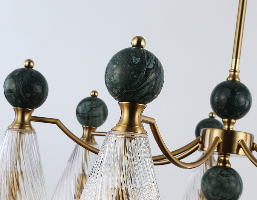 LH53293/7 BS/CL латунь/прозрачный E14*7 max 40W D815*900