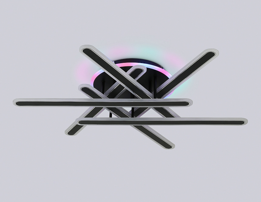 FA8908 BK/CH черный/хром 125W 3000-6400K+RGB 800*770*160 (ПДУ ИК)