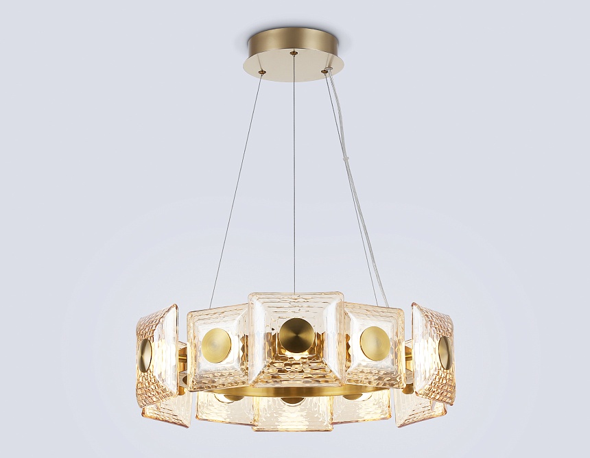 LH31021 BS/TI латунь/янтарь 56W 3000K D570*150