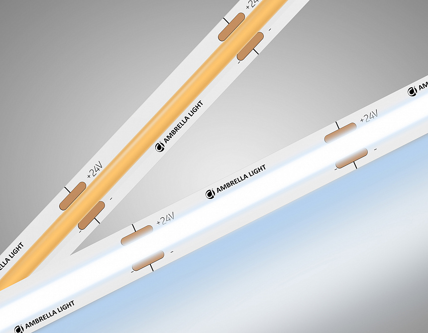 GS4753 COB 528Led/14W m/ 24V IP20 6500K/ 5m*10mm*2mm (2 конт.)