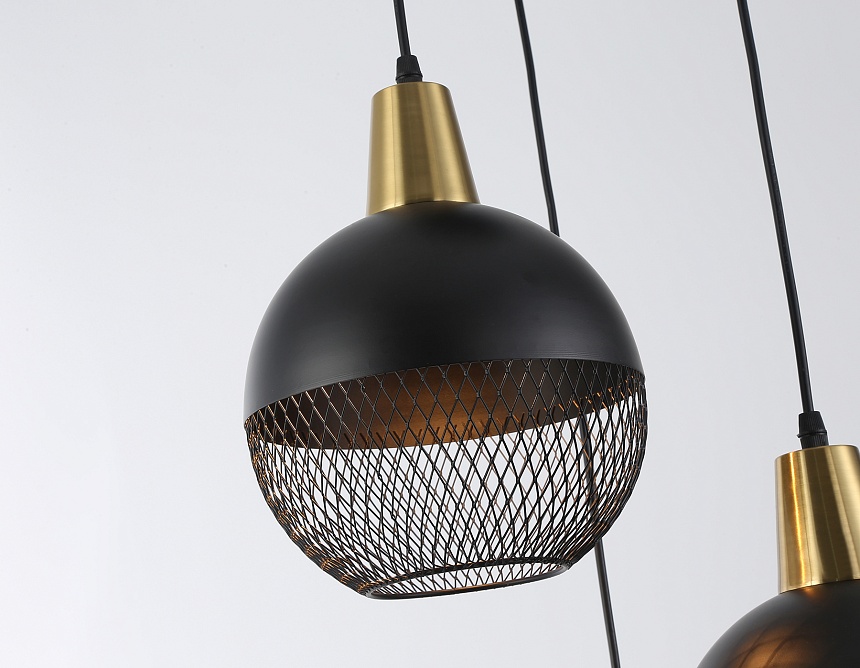 TR8505/3 BK/CP черный/медь E27/3 max 60W D410*1000