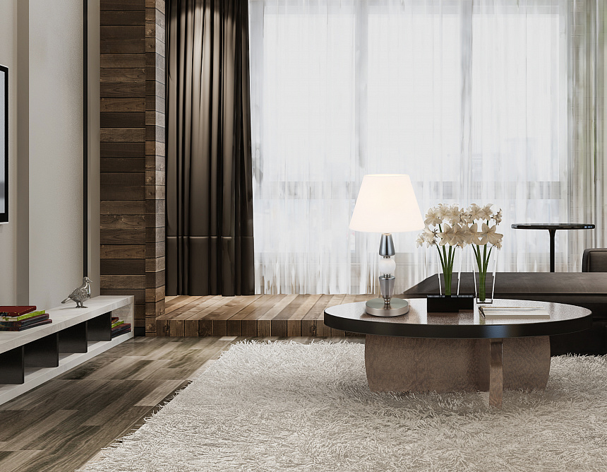 LH75262 SN/FR сатин никель/белый матовый E14 max 40W D260*470