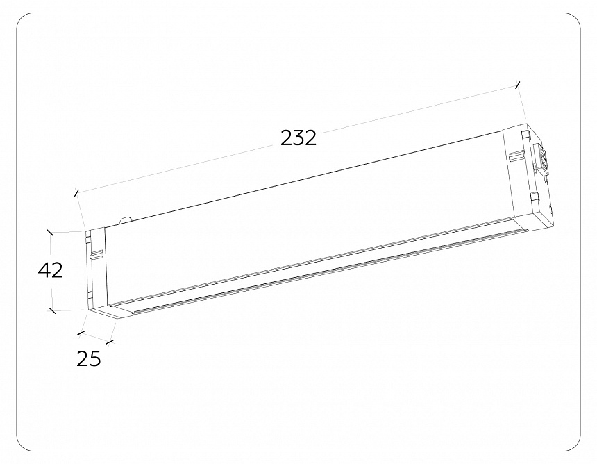 GL1261 WH белый IP20 9W 3000K-6400K 220V 120° 232*25*42 (Без ПДУ)