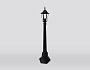 ST2037 BK/CL черный/прозрачный IP54 E27 max 40W D150*1100