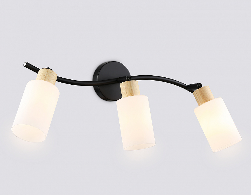 TR8722/3 BK/WD черный/дерево E14/3 max 60W 580*100*210