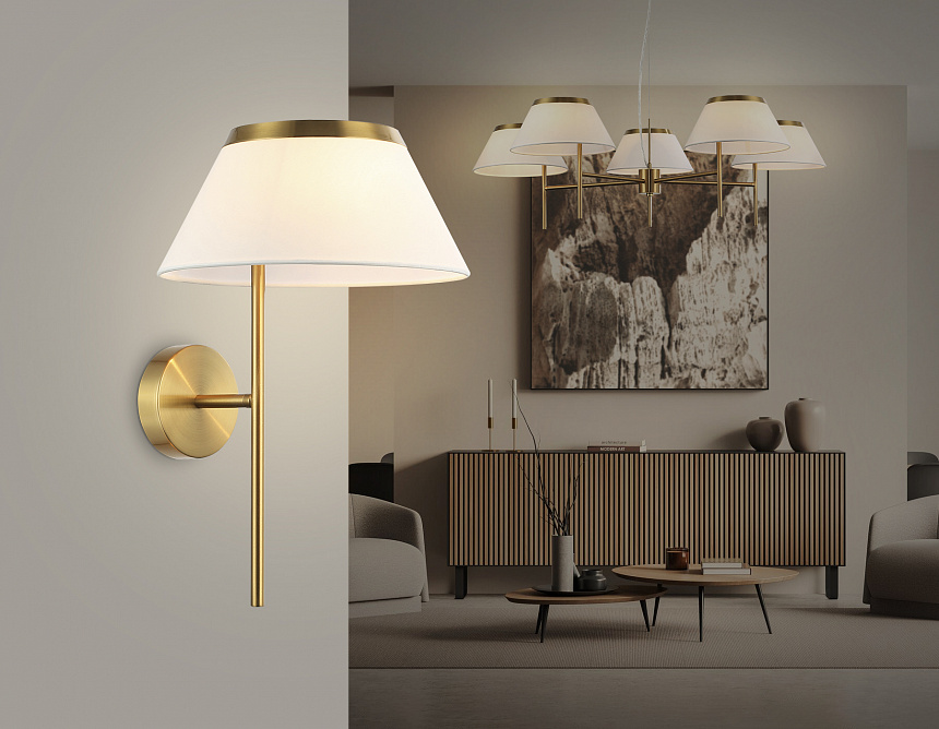 LH72475 BS/WH латунь/белый Е14 max 40W 260*400*300