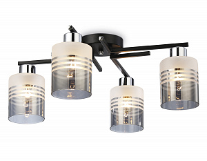 TR303212/4 BK/CH/SM/FR черный/хром/дымчатый/белый матовый E27*4 max 60W D515*200