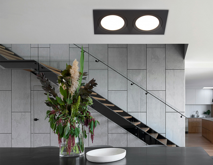 TN6615/2 BK черный IP44 GX53/2 max 15W 215*110*24