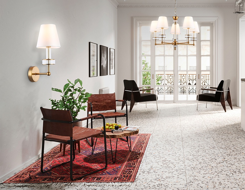 LH71025 BS/WH латунь/белый E14 max 40W 210*150*355