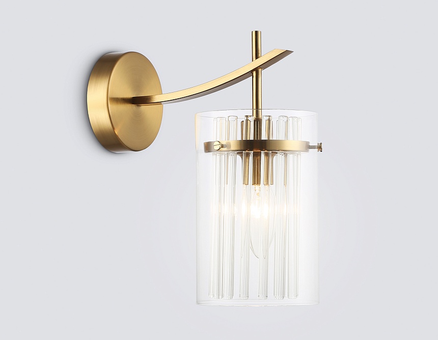 LH56035 BS/CL латунь/прозрачный E14 max 40W 220*120*255