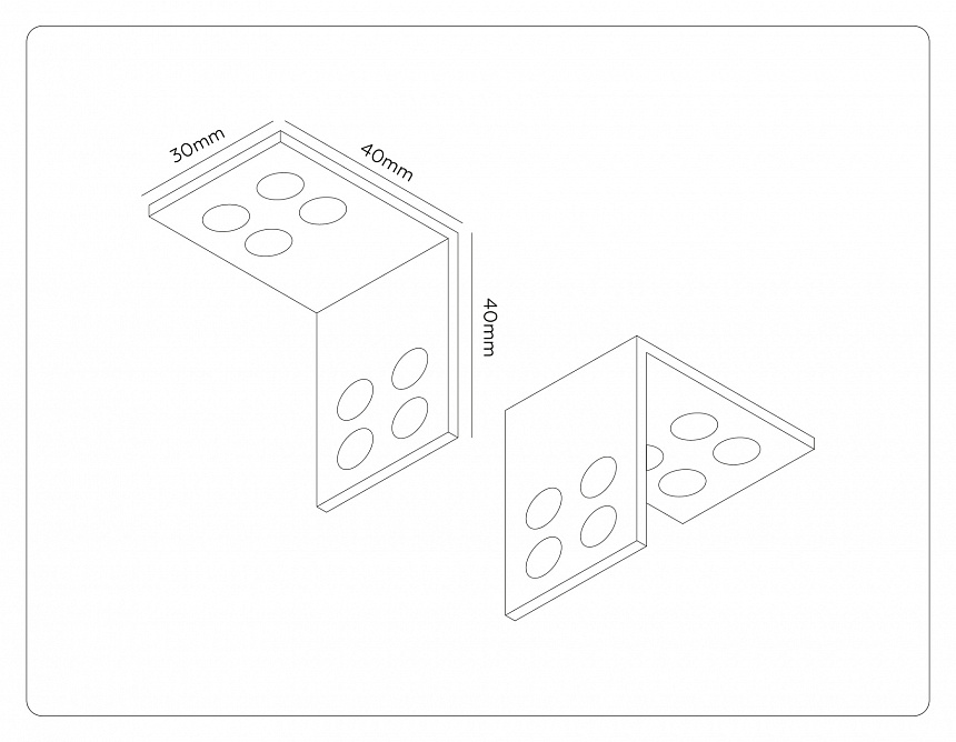 GL2020 AL алюминий 40*30*40 2шт