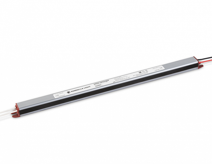 GS9807 блок питания 12V 60W 5A IP67 185-260V 312*18*14.8