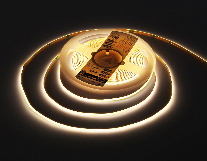 GS4602 COB 384Led/ 7W m/ 24V IP20 4500K/ 5m*3mm*2mm (2 конт.)