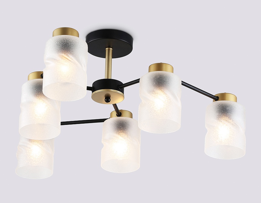 TR303325/6 BK/GD черный/золото E27/6 max 60W D680*270