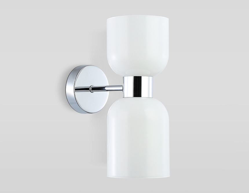 LH56087/2 СH/FR хром/белый матовый E14*2 max 40W 215*120*300