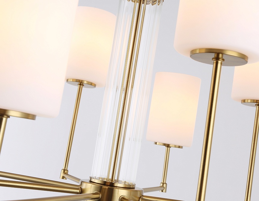 LH56217/8 BS/FR латунь/белый матовый E27/8 max 60W D700*600