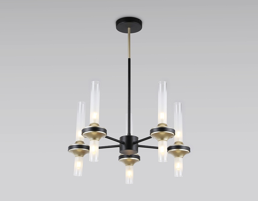 LH55351/10 BK/CGD/CL черный/золото/прозрачный G9/10 max 30W D550*690