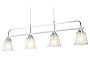 TR303242/4 WH/CH/CL/FR белый/хром/прозрачный/белый матовый E27*4 max 60W 870*120*780