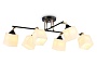 TR303089/6 BK/FGD/FR черный/золото/белый матовый E27/6 max 40W 800*580*250