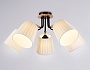 TR4733/5 BK/LWD черный/светлое дерево E27/5 max 40W D610*270