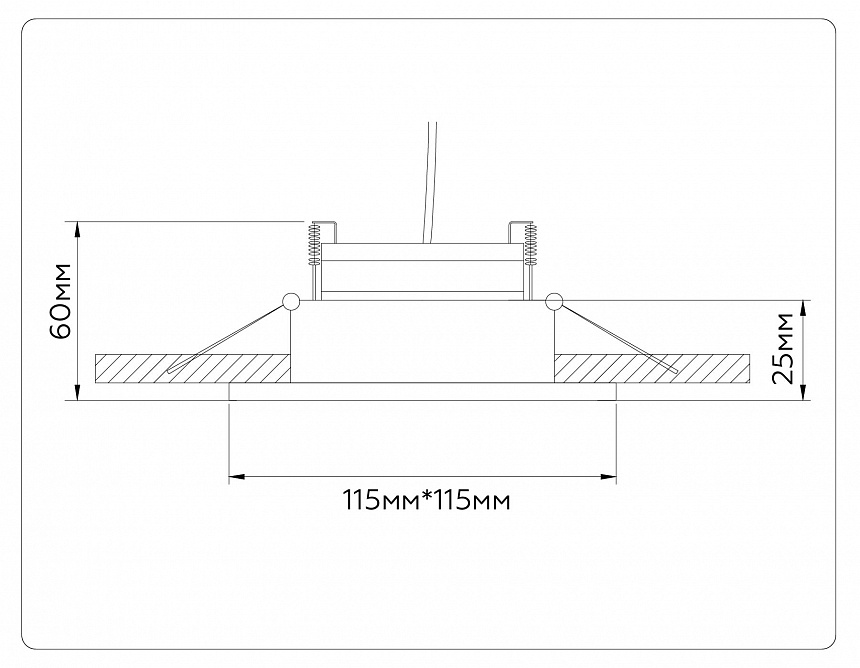 TN52342 SBK/GBK черный песок/черный глянец GX53 max 12W 115*115*25