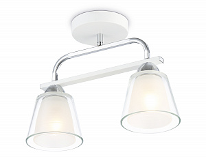 TR303229/2 WH/CH/CL/FR белый/хром/прозрачный/белый матовый E27*2 max 60W 340*120*250