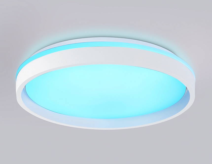 FZ607 WH/GD белый/золото IP20 66W 3000K-6500K+RGB D490*85 (ПДУ ИК)